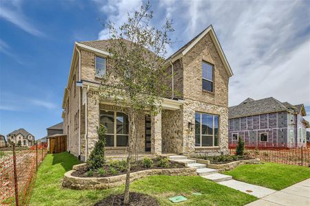 View of front of home with a front lawn