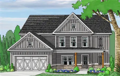 New construction Single-Family house 1280 Birch Wy, Loganville, GA 30052 plan (GA)Hayden A.3 3 Side Entry - image