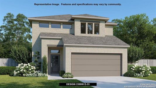 New construction Single-Family house 12422 Aurora Basin, San Antonio, TX 78254 Design 2399W- photo 0