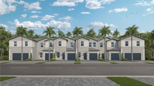 New construction Townhouse house 18405 Sw 1St St, Pembroke Pines, FL 33029 Eden- photo 0