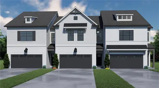 New construction Townhouse house 4171 Millstone Park Ln, Gainesville, GA 30504 plan Medlock - image
