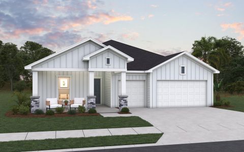 New construction Single-Family house 47 Ribera Dr, Flagler Beach, FL 32136 plan Delmar - image