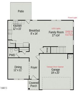 First Floor Layout Lot 21