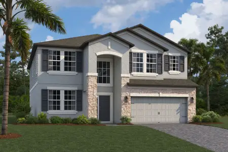 New construction Single-Family house 7571 Painted Sky Place, Land O' Lks, Land O' Lakes, FL 34637 plan Sonoma II - image
