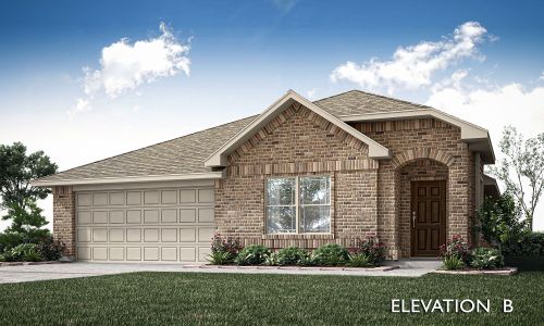 Elevation B. Willow New Home in Kaufman, TX