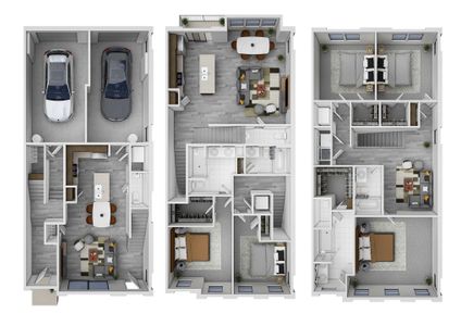 New construction Condo house 754 Urban Grange Wy, Suwanee, GA 30024 plan The Burton - image 4