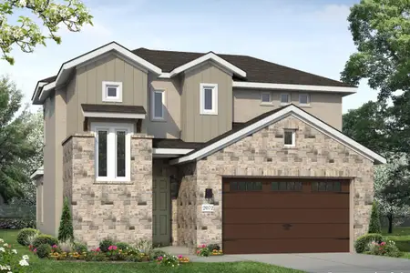 New construction Single-Family house 600 C-Bar Ranch Trl, Unit 19, Cedar Park, TX 78613 plan Cross Creek 2072 - image