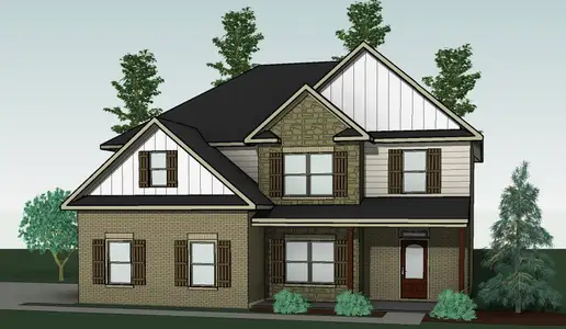 New construction Single-Family house 110 Homestead Cir, Forsyth, GA 31029 plan Easton - image