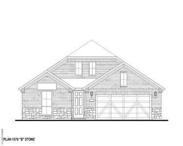 Plan 1578 Elevation B w/ Stone