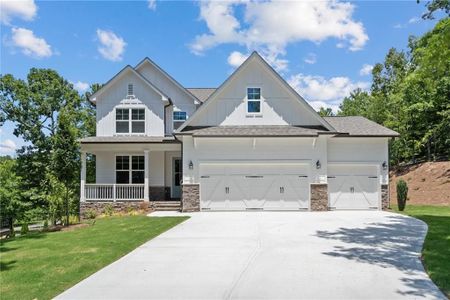 New construction Single-Family house 385 Riverwood Pass, Dallas, GA 30157 The Ash B- Unfinished Basement- photo 3 3