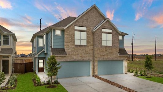 New construction Townhouse house 5230 Capricorn Wy, Manvel, TX 77578 Bungalo II - Villas Collection- photo 0