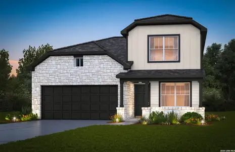 New construction Single-Family house 966 Bluegrass Pt, New Braunfels, TX 78130 plan Dinero - image