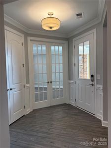 Entry Foyer with Study behind French doors