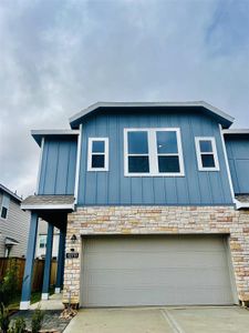 New construction Townhouse house 12711 Maravillas Gap Ln, Cypress, TX 77433 Patton II- photo 0