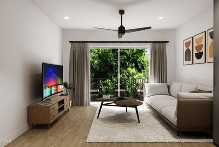 Unit 207 Living Room Rendering