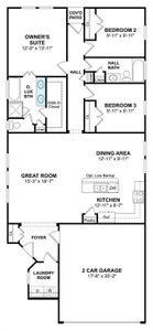 The George floor plan by K. Hovnanian Homes. 1st Floor shown. *Prices, plans, dimensions, features, specifications, materials, and availability of homes or communities are subject to change without notice or obligation.