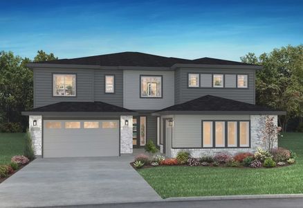 New construction Single-Family house 6424 Still Pine Cir, Castle Pines, CO 80108 plan 5099 The Walton Elevation B - Modern Prairie - image