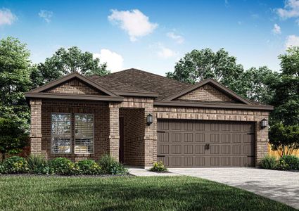 The Alwyn is a beautiful single story home with brick.