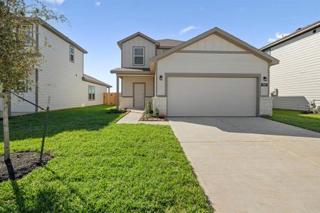 New construction Single-Family house 3918 Windy Whisper Drive, Brookshire, TX 77423 HAMPTON- photo 0