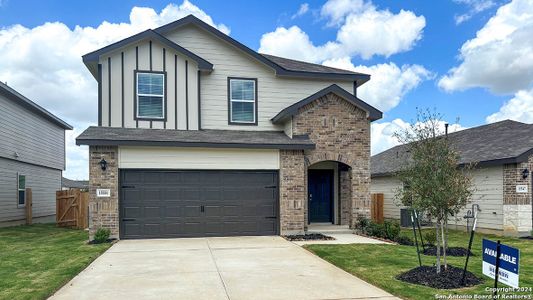 New construction Single-Family house 15551 Mint Patch Meadow, Von Ormy, TX 78073 The Grace- photo 0