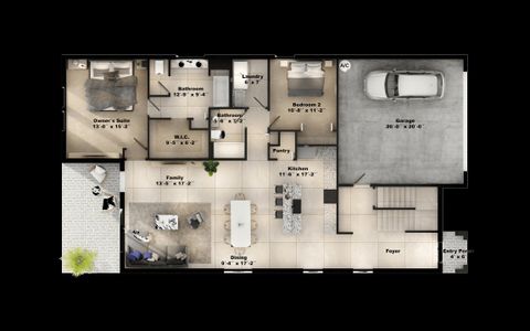 New construction Single-Family house 6398 Yucatan Dr, Azalea Park, FL 32807 plan Tulum - image 4