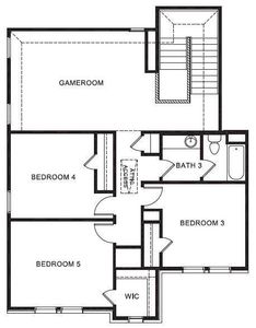 D.R. Horton's Robin floorplan, 2nd floor - All Home and community information, including pricing, included features, terms, availability and amenities, are subject to change at any time without notice or obligation. All Drawings, pictures, photographs, video, square footages, floor plans, elevations, features, colors and sizes are approximate for illustration purposes only and will vary from the homes as built.