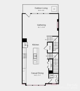 Structural options added include: first floor guest suite with full bath, modern fireplace in gathering room, shower ledge in owner's bath.