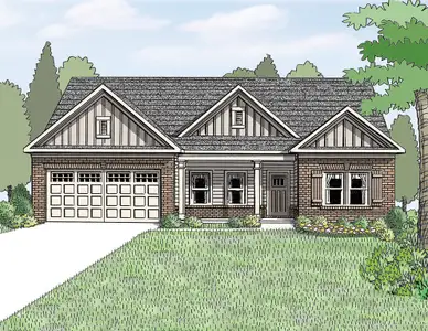 New construction Single-Family house 748 Belle Vis, Monroe, GA 30656 plan (GA)Everett A.2 2 Front Entry - image