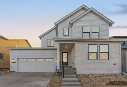New construction Single-Family house 8770 Summerwalk Trl, Littleton, CO 80125 plan 4056 Starfall Elevation A - Modern Farmhouse - image