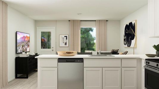 Kitchen featuring white cabinets, appliances with stainless steel finishes, and sink