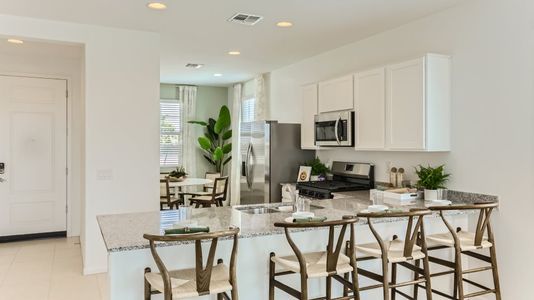 Kitchen with center island seating