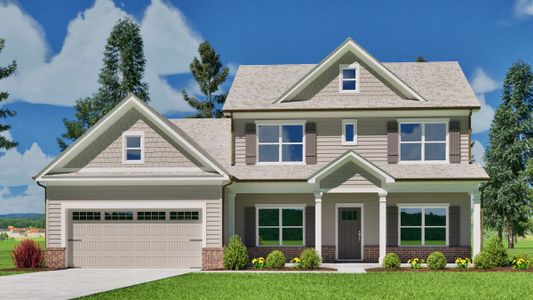 New construction Single-Family house 20 Fairoaks Ct, Covington, GA 30016 plan (GA) Brooks A.1 2 Front Entry - image