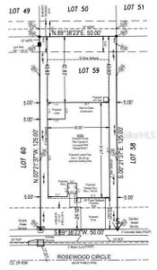 1959 Rosewood Circle preliminary plot plan