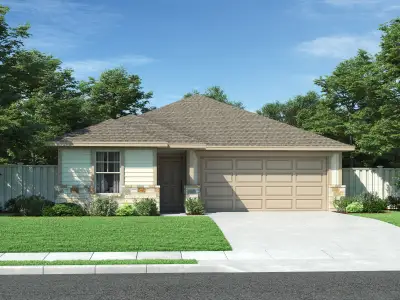 New construction Single-Family house 102 Short Toed, Cedar Creek, TX 78612 plan The Burnett (825) - image