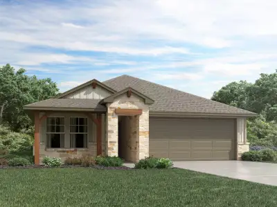 New construction Single-Family house 116 Bonnellis Roost, Cedar Creek, TX 78612 The Callaghan (830)- photo 0
