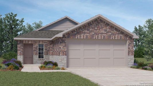 New construction Single-Family house 4106 Common Sage, Von Ormy, TX 78073 The Caroline- photo 1 1