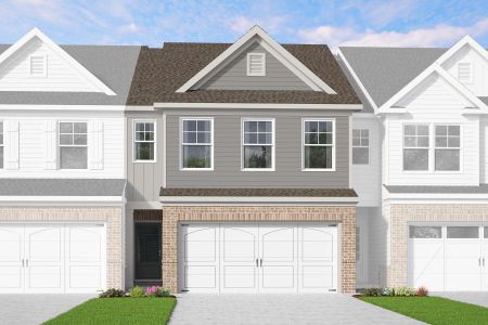 New construction Townhouse house 5616 Mulberry St, Flowery Branch, GA 30542 plan Wendover - image