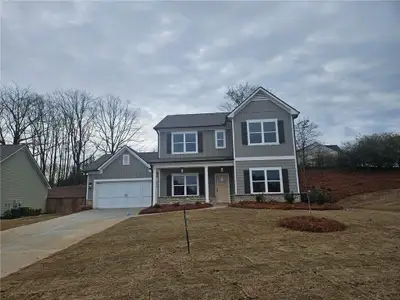 New construction Single-Family house 596 Calgary Downs Dr, Winder, GA 30680 plan The Jefferson | Front Entry - image