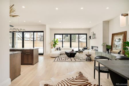 open living space overlooking backyard