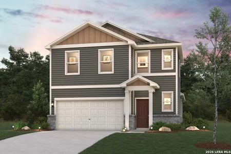 New construction Single-Family house 12467 Hurdelbrink Rnch, San Antonio, TX 78245 plan Hawthorn - 1802 - image