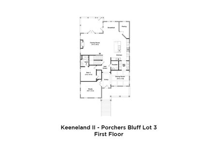 Homesite #3 First Floor Keeneland II Plan