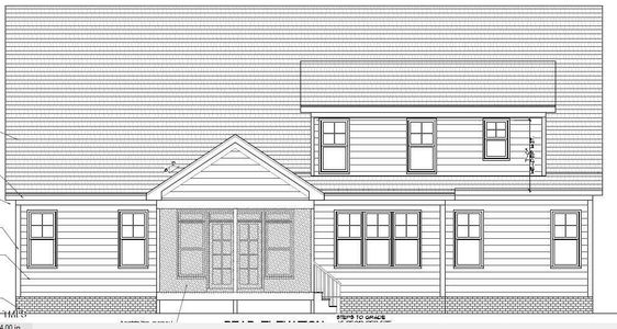 exterior rear elevation rendering