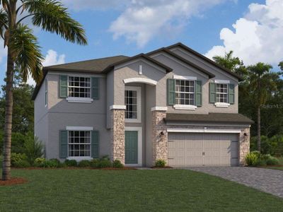 New construction Single-Family house 12383 Hilltop Farms Drive, Dade City, FL 33525 Malibu- photo 0