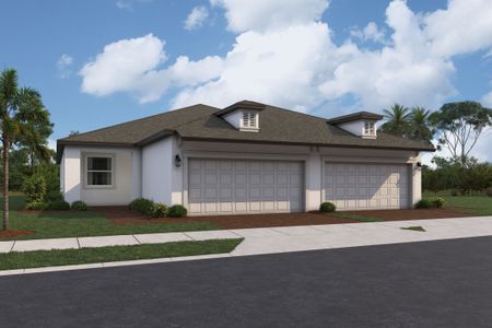 New construction Duplex house 9132 Leeward Dr, Palmetto, FL 34221 plan Pearl - image