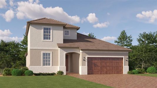 New construction Single-Family house 31787 Cardinal Yard Drive, San Antonio, FL 33576 Meridian II- photo 0