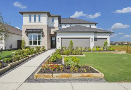 New construction Single-Family house 30722 Lila Grove Ln, Magnolia, TX 77354 plan 5058 Elevation E - image