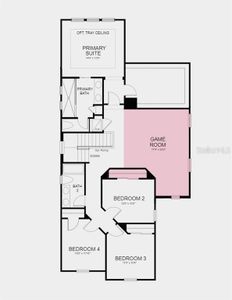 Floor Plan - Structural options added include; gourmet kitchen and game room