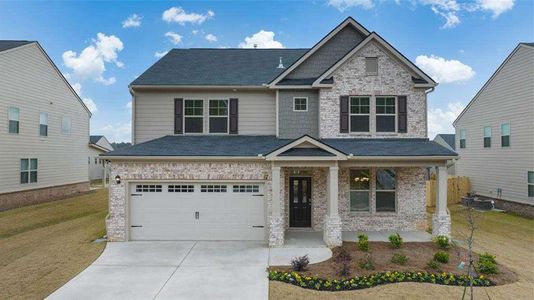 New construction Single-Family house 1648 Lacebark Elm Way, Lawrenceville, GA 30045 Hampshire- photo 0