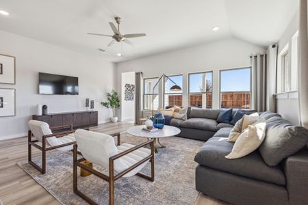 Living Room in the Diamond home plan by Trophy Signature Homes