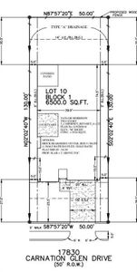 17830 Carnation Glen Drive preliminary plot plan